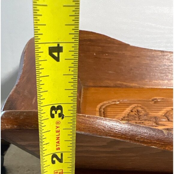 Handcrafted Wooden Serving Tray With Give Us This Day Our Daily Bread 19" Long - Picture 8 of 9